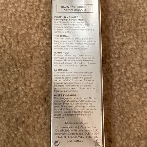 Purlisse Pumpkin + Ginger Detoxifying Charcoal Mask NIB - Picture 6 of 6